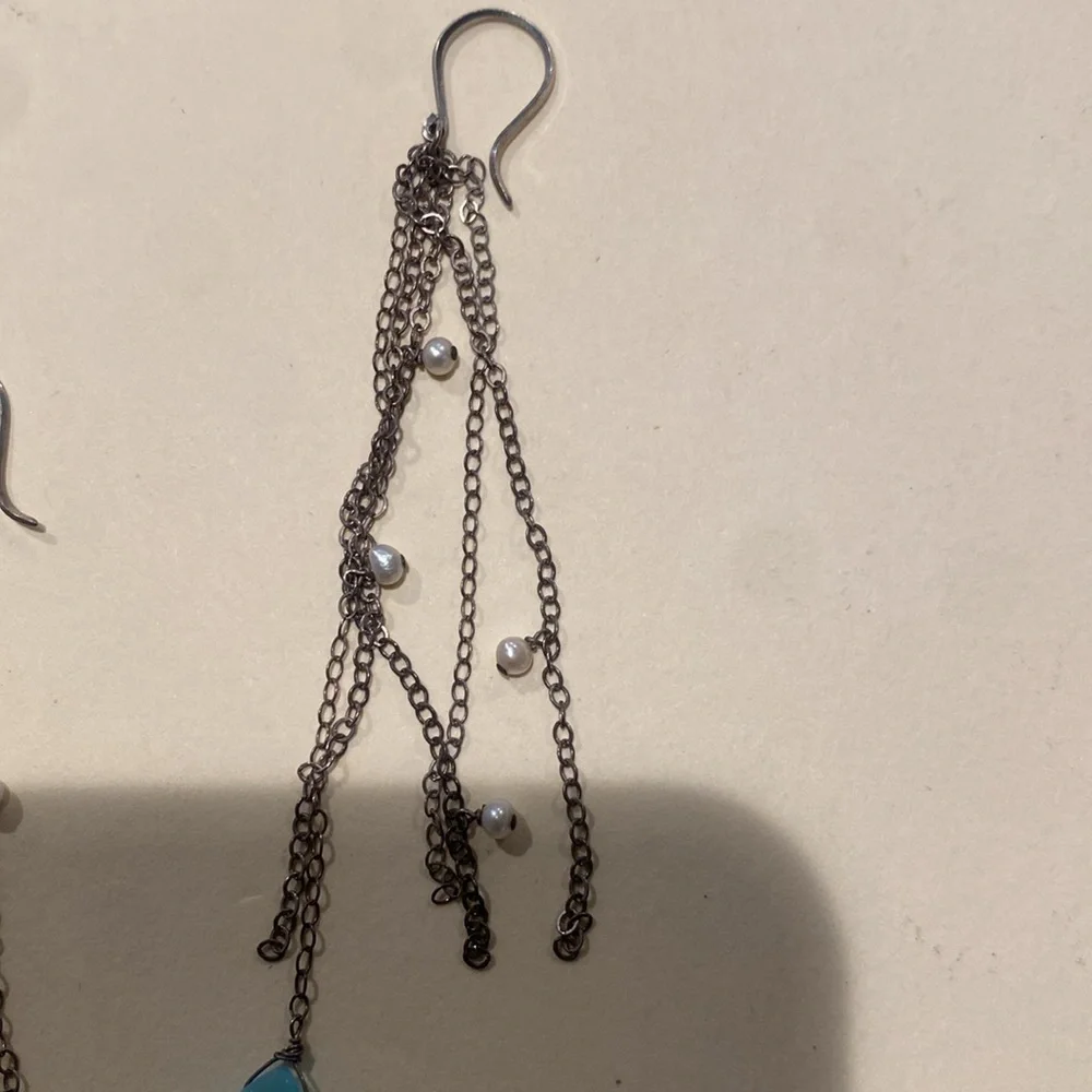 Elegant Blue Drop Earrings
